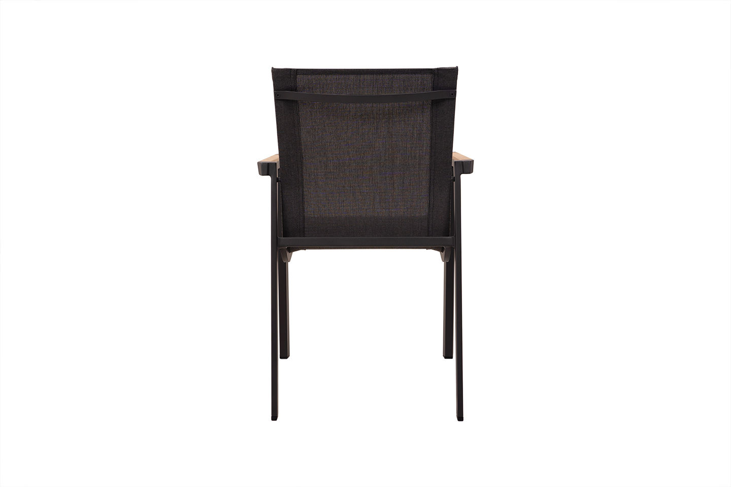 Cube Alu Stacking Chair, teak arm, Slate